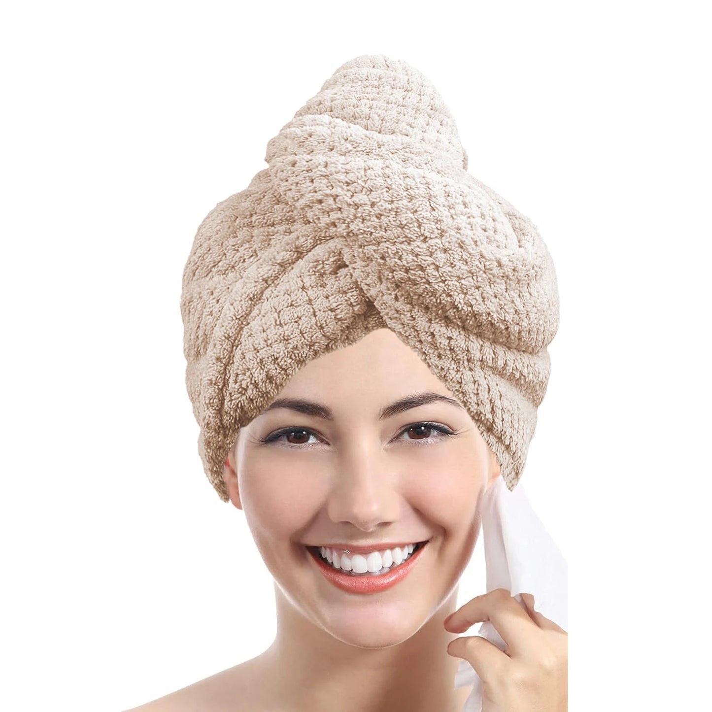 Soft & Textured Hair Towel Rap/Cap - Absorbent 9.8 "X 25.5" Wrap