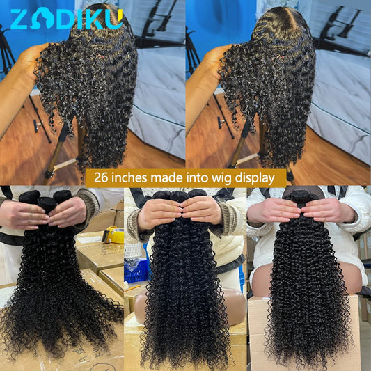 26 26 26 Inch Kinky Curly Hair Bundles 1/3/4 PCS Burmese Curly Hair Bundles 12A Raw Human Hair Bundles 100% Human Hair Extension
