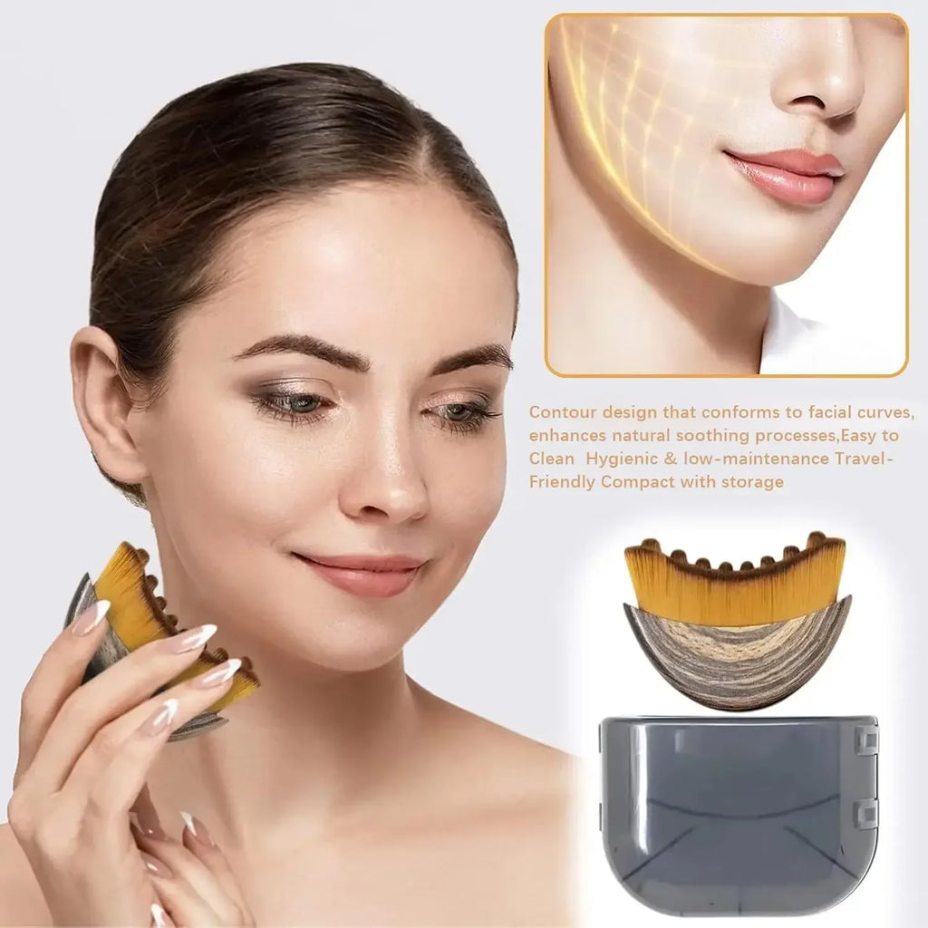 1-2PCS Portable Face Sculpting Massage Brush Ergonomic Contour Design Lymphatic Drainage Chin Lifting Home Spa Massage Tool
