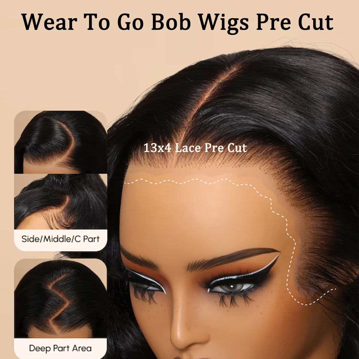 Burmese Curly Deep Wave Lace Front Wig