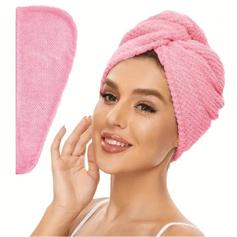 Soft & Textured Hair Towel Rap/Cap - Absorbent 9.8 "X 25.5" Wrap