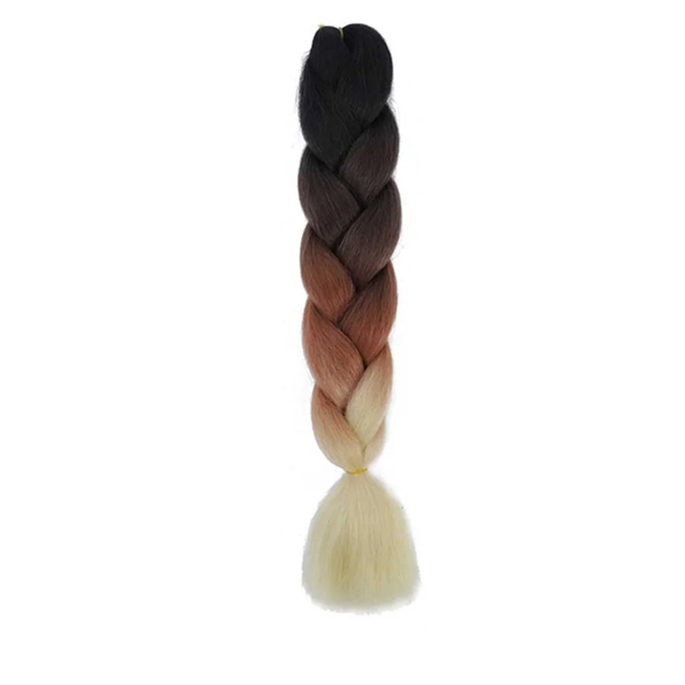 24 Inches DIY Jumbo Braiding Hair Synthetic Hair Extensions Afro Ombre Crochet Braid Hair Wholesale For Women