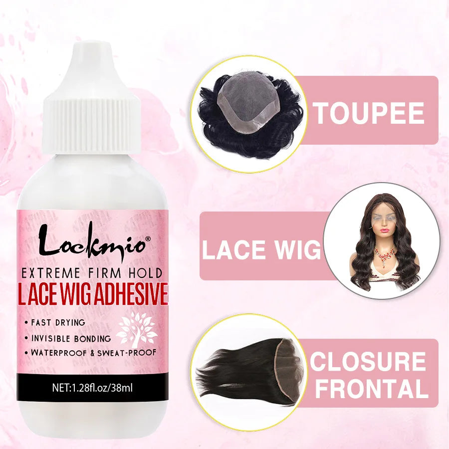 Wig Glue Waterproof Adhesive Bonding Lace Toupee Front Closure and Glue Remover Travel Size Wigs Extension Products for Beginner