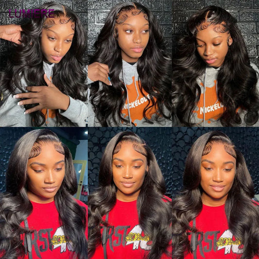 28 30”Clearance Sale Body Wave Bundles With HD Transparent Lace Closure Frontal And Bundles 100% Raw Virgin Human Hair Extension