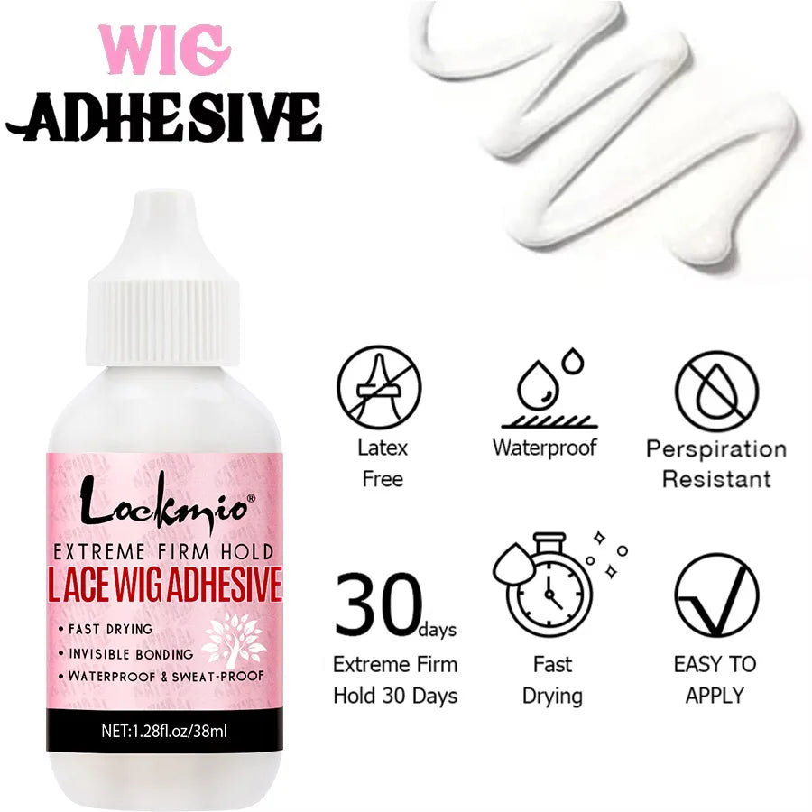 Wig Glue Waterproof Adhesive Bonding Lace Toupee Front Closure and Glue Remover Travel Size Wigs Extension Products for Beginner