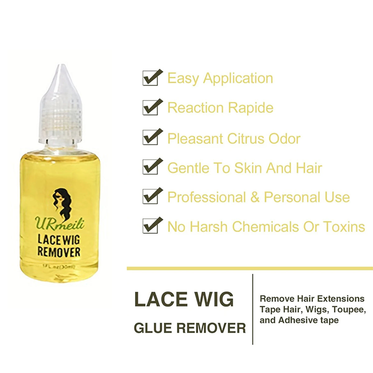 Wig lace glue set Waterproof Lace Front Adhsive for Wigs with Tools and Hair Wax Stick (Lace Adhesive/Wig Glue Remover/Wax Stick