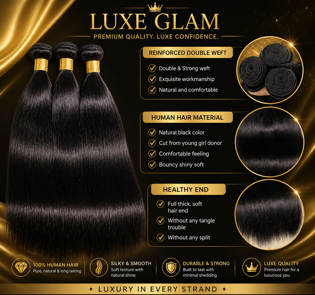 Silky Straight Bundles Human Hair Remy Brazilian Hair Extensions 1/3/4 PCS Natural Black Hair Weave Bundles 14-30 Inches